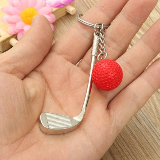 EDC Gadgets Mini Golf Racket and Ball Key Ring Chain Keyfob Keychain