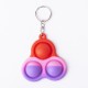 Mini Sensory Fidget Relaxation Stress Relief Anti-Anxiety Autism Hand EDC Gadget Push Pop Bubble Keychain Sensory Therapy Toys for Home Party Office