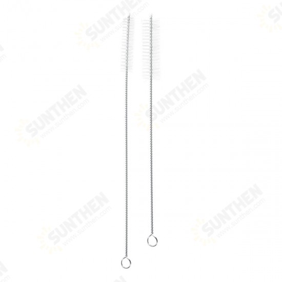 Portable Metal Straw Set 304 Stainless Steel Straws Reusable Metal Drinking Straws With Cleaning Brushes Pounch