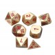 Pure Copper Polyhedral Dices Set Metal Role Playing Game Dice Gadget for Dungeons Dragon Games Gift