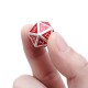 Red Antique Color Solid Metal Polyhedral Dices Role Playing RPG Gadget 7 Dice Set With Bag