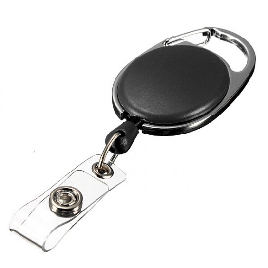 Retractable Reel Keyring Clip Retractable Carabiner Recoil Key Ring Key Chain ID Card Holder Holder