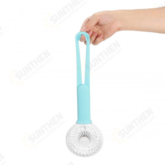 USB Cooling Fan Portable Handheld Fan 3 Speed Mini Fan LED light 2200mAh Battery Hanging Fan