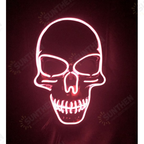 Halloween LED Mask Skull Glowing Mask Cold Light Mask Party EL Mask Light Up Masks Glow In Dark