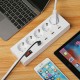 YA-30WS-5AE4U 5 Outlet Power Strip Charger with 4 USB Fast Charging Ports EU Plug