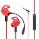 AK-P9 3.5mm Aux Jack in Ear Gaming Headsets Earbuds Noise Cancelling Earphones with Dual Mic