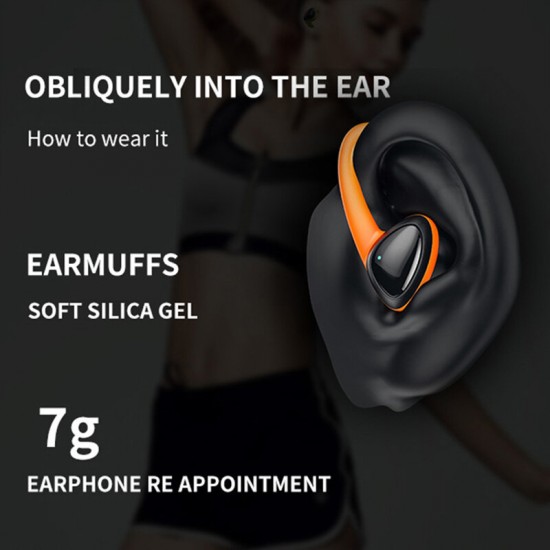 D10 TWS Earhook Sport Earphones Wireless Headsets Stereo Headphones IPX5 Waterproof Sport Bass Earbuds