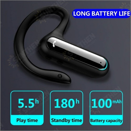 F810 bnluetooth 5.0 Wireless Headset 3D Stereo Noise Reduction Voice Prompt Earphone with Mic