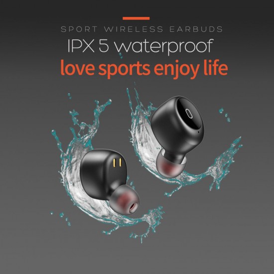 IP010-E TWS Earphone Wireless bluetooth V5.0 Headphones CVC8.0 Stereo Noise Reduction Low Latency IPX5 Waterproof Sports In-Ear Headset with Mic with Charging Case
