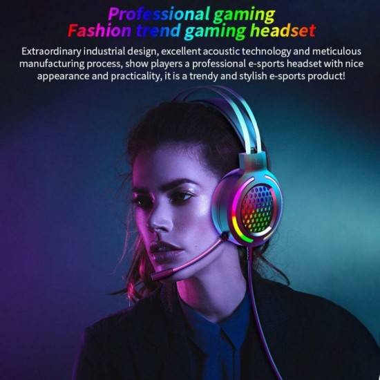 M12 Gaming Headset 7.1 Surround Sound USB 3.5mm Wired RGB Light Gaming Headphones With Microphone For Tablet PC for PS4 Gamer