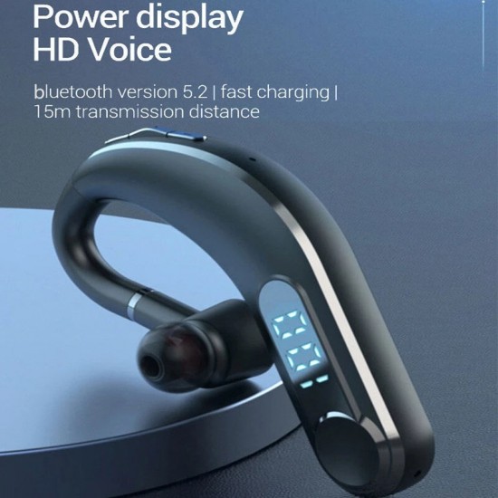 M22 Wireless Single Ear Hanging Headphone Power Display HD Call Earphone Sports Running Driving Long Standby Life Headset