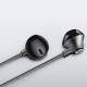 M9 Metal Bass Earphones Comfortable In-Ear Noise Cancelling Earbuds 3.5mm with Microphone Hi-Res Audio Half In-Ear Earphone