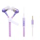 S50 Glowing Earphones EL Flash LED Light Shining Noctilucent Headphones Headset With Microphone