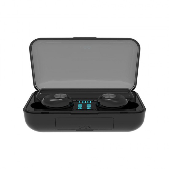 TWS bluetooth 5.0 Earphone Wireless Earbuds 2000mAh Power Bank Touch Control IPX7 Waterproof Headphone with Mic