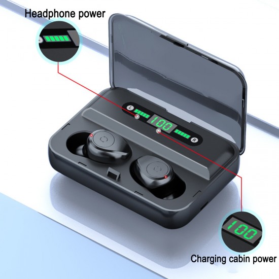 TWS bluetooth 5.0 Earphones Digital Display Dual Channel Wireless HIFI Stereo bluetooth Headset