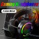 USB + 3.5mm Stereo Gaming Headsets Noise Cancelling Surround Sound Headphone with LED Light Microphone for Tablet PC Laptop