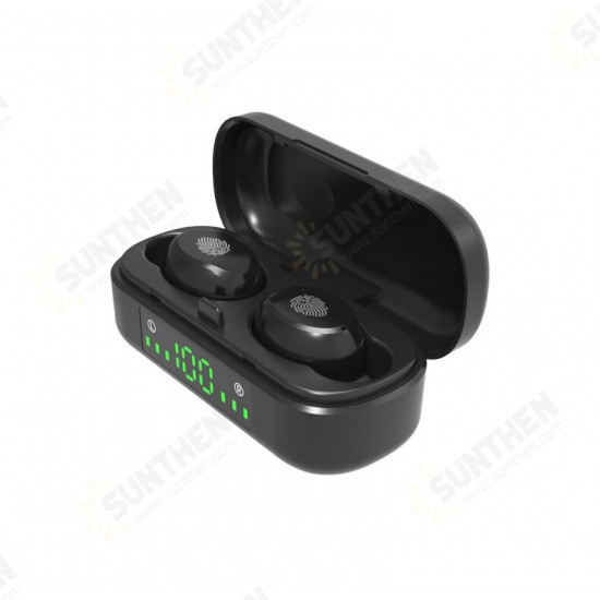 V8 TWS Wireless Earbuds bluetooth 5.0 In Ear Earphone Mini Sports Music HiFi Stereo LED Display Headphones for iPhone