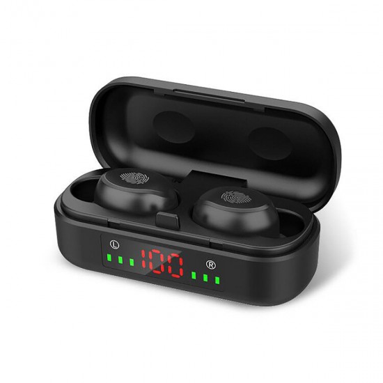 V8 TWS bluetooth 5.0 Earphone Mini Touch Control LED Display Headphone IPX7 Waterproof Earbuds with Mic