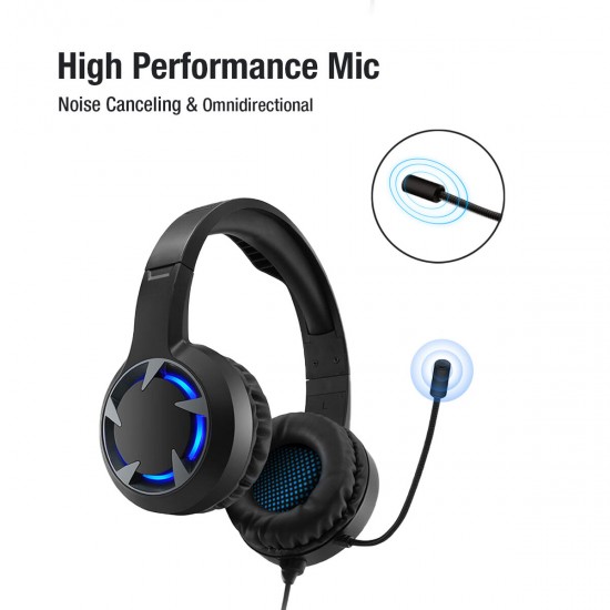 Wired Headphones Stereo Bass Surround Gaming Headset for PS4 New for Xbox One PC with Mic