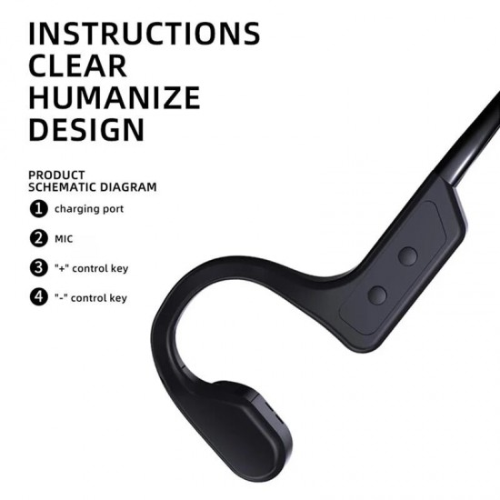 X1 Bone Conduction Headphones bluetooth Wireless Sports Earphones IPX6 Headset Stereo Hands-free with Microphone
