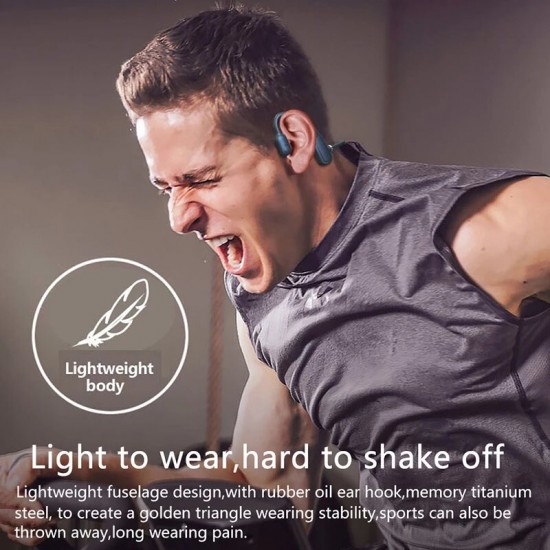 Z-153 Bone Conduction Dual Noise Reduction Earphone Stereo Bass Mini Headset In Ear Titanium Alloy HD Call Earset Wireless bluetooth Sports Earphones