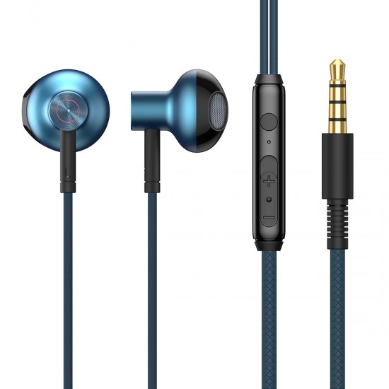 H19 3.5m Wired Encok Earphones In-Ear Bass Earbuds Stereo Earphone Music Sport Gaming Headset With Mic