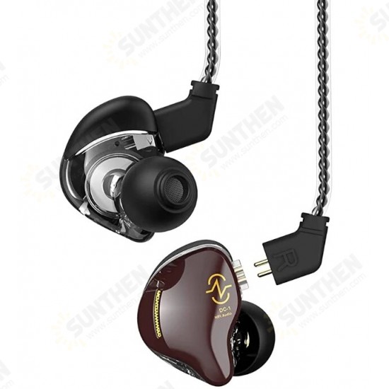 CCZ Coffee Bean in Ear Monitor Wired Earphone 1DD 10MM Dual Magnetic HiFi Bass Sound Headset with Detachable Cable