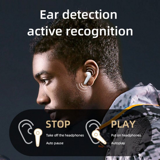 XY-8 bluetooth Earphone TWS Ture Wireless Noise Reduction Waterproof 3D Stereo Sound Black Technical Technology Volume Control Headphone