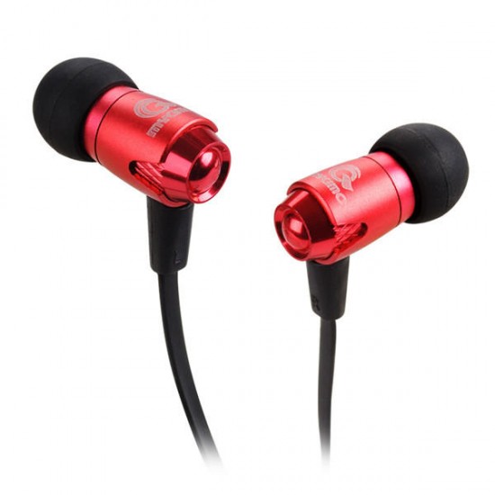 MK600 Metal Flat Cable Wired Control Headphone Earphone With Mic