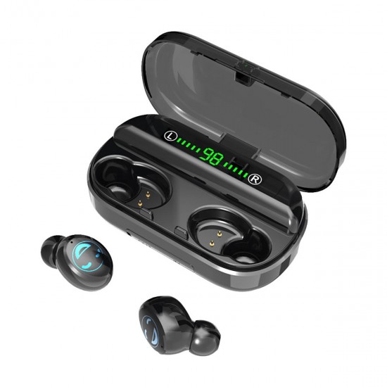 Mini Dual bluetooth Wireless Stereo Multifunctional Earbuds Earphone Waterproof Binaura Call Headset with Mic Power Bank