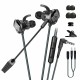 RX3 3.5mm Wired Gaming Earphone With Microphone In Ear Bass Headphone Earbuds Noise Reduction Headset With Microphone