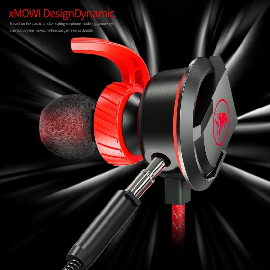 RX3 3.5mm Wired Gaming Earphone With Microphone In Ear Bass Headphone Earbuds Noise Reduction Headset With Microphone