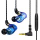 SK7 Earphones Dual Driver Sport HD Earbuds 3.5mm Headset with Microphone Music 3.5mm Plug in-ear Earphones