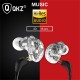 VK1 Wired Earphone HIFI Bass 11MM Dual Dynamic Earbuds 3.5MM In-Ear DJ Monito Running Sports Headset with HD Mic