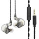 In-Ear Earphones 1D HIFI Bass Earbuds Deep Bass Stereo Monitor Headphones Sport Noise Cancelling Headset With Mic