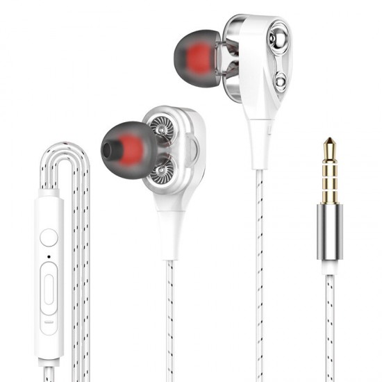 S1 Dual Dynamic Driver Stereo Wired Earphone In-ear Headset Bass Gaming Earbuds for iPhone huawei