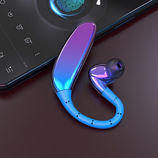 Single bluetooth 5.0 Dynamic Earphone Waterproof HiFi Large Capacity Hanging Headphone with Mic for Huawei