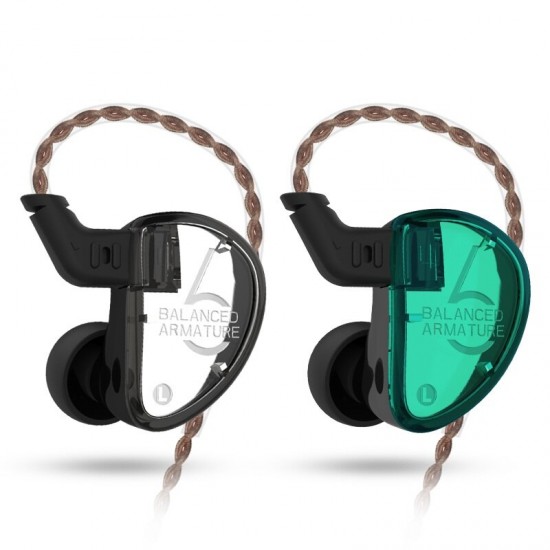 [Six Drivers] KZ AS06 Pure Balanced Armature Drivers Earphone 3.5mm Jack Deep Bass Stereo Headphone