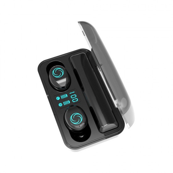 TWS Wireless bluetooth 5.0 Headset Binaural Call 2500mAh Charging Power Sports HIFI Waterproof Earphone