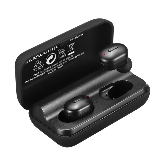 TWS bluetooth 5.0 Wireless 2600mAh Power Bank Stereo Waterproof Spors Earphone With Mic for Smartphones