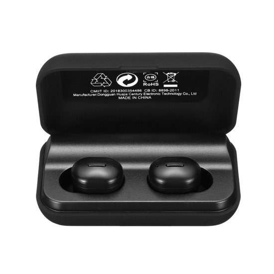 TWS bluetooth 5.0 Wireless 2600mAh Power Bank Stereo Waterproof Spors Earphone With Mic for Smartphones