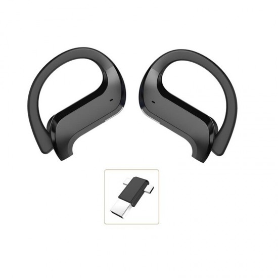 MD03 TWS bluetooth 5.0 Earphone HiFi 3D Stereo Sport Earhooks Touch Control USB Charging Headphone with Mic for iPhone Huawei