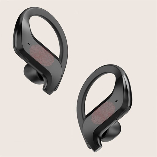 MD03 TWS bluetooth 5.0 Earphone HiFi 3D Stereo Sport Earhooks Touch Control USB Charging Headphone with Mic for iPhone Huawei