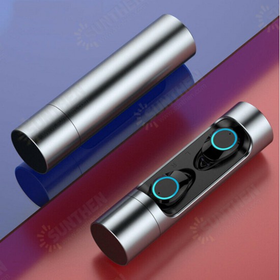 [bluetooth 5.0] Mini TWS Earbuds Smart Touch Bilateral Call IPX6 Waterproof Earphone with 1000mAh Charging Box Power Bank