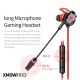 RX3 In-Ear Gaming Headset Dual Microphone Super Bass Headphone Active Noise Reduction with Detachable HD Long-Microphone