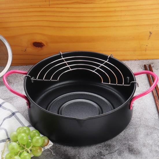 Portable Deep Fryer Pot Basket Frying Pots For Japanese Style Tempura Cookware