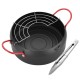 Portable Deep Fryer Pot Basket Frying Pots For Japanese Style Tempura Cookware