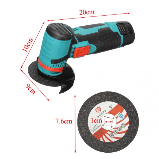 12V Brushless Angle Grinder Cordless Electric 300W 19500Rpm Cordless Cutting Polishing Tool