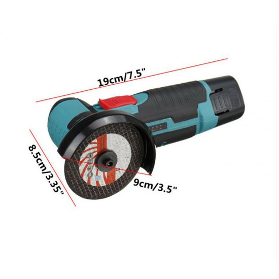 12V Brushless Angle Grinder Mini Cordless Electric Angle Grinder For Metal Wood W/ 1/2pcs Battery