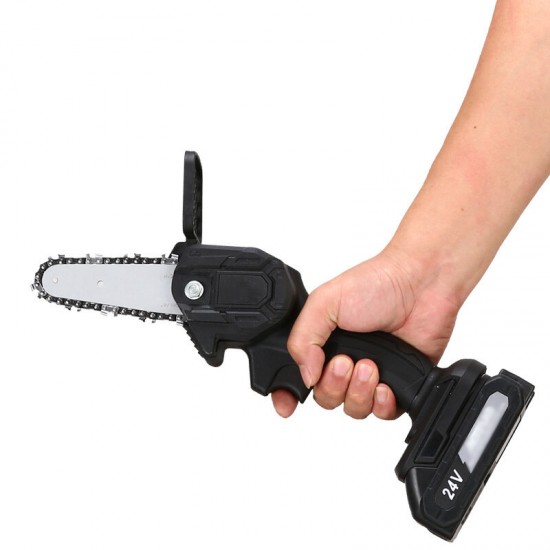 1280W 4in 24V Mini Electric Chainsaw Woodworking Cordless Chain Saw Cutter Tool
